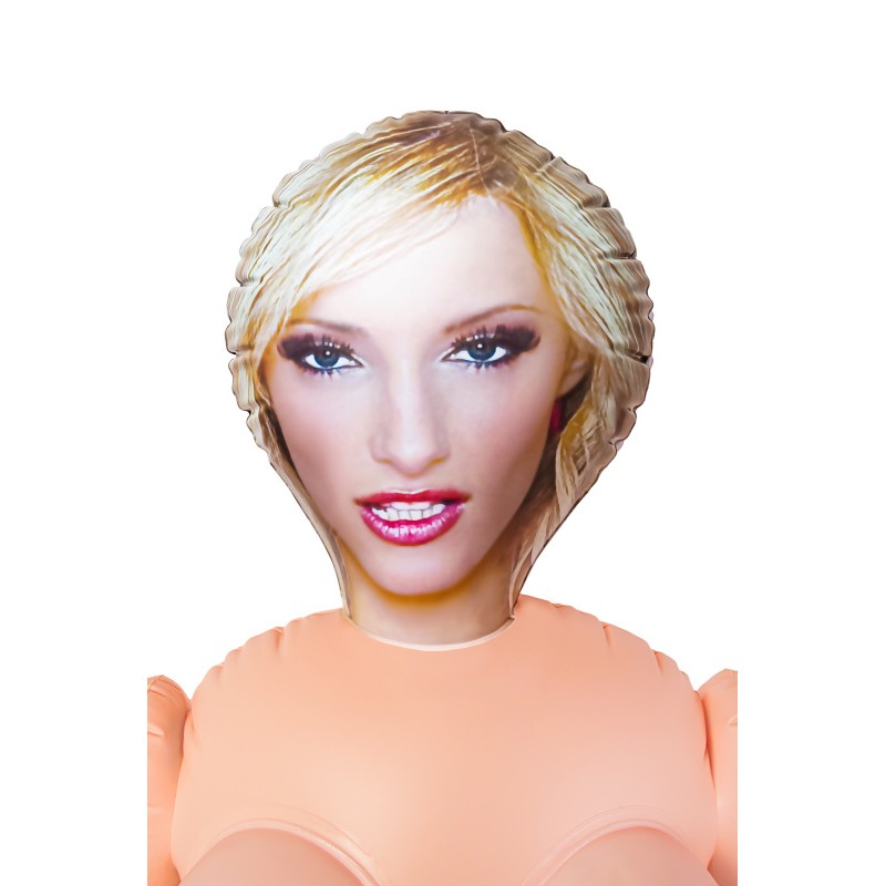 Кукла надувная Dolls-X by TOYFA Cecilia, блондинка, с двумя отверстиями, 160 см