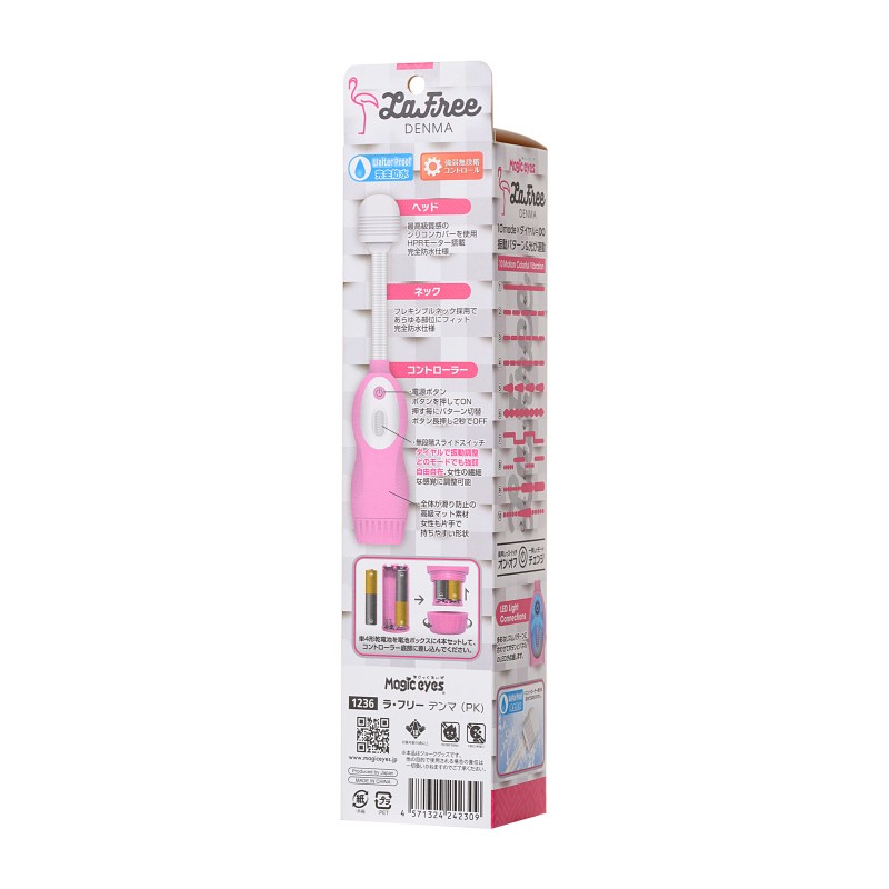 Вибромассажёр LaFree DENMA Magic Eyes, ABS пластик, розовый, 20.4 см