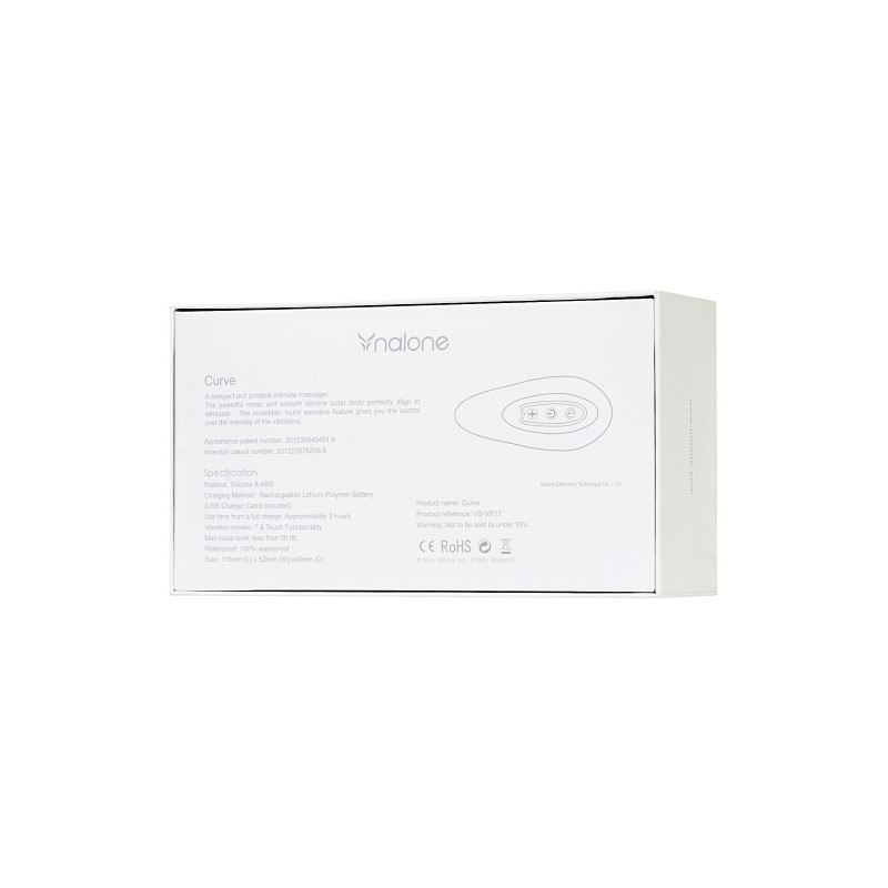 Вибромассажер Nalone Curve, силикон, розовый, 11,5 см