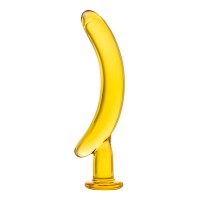 Нереалистичный фаллоимитатор Sexus Glass, стекло, желтый, 17,5 см