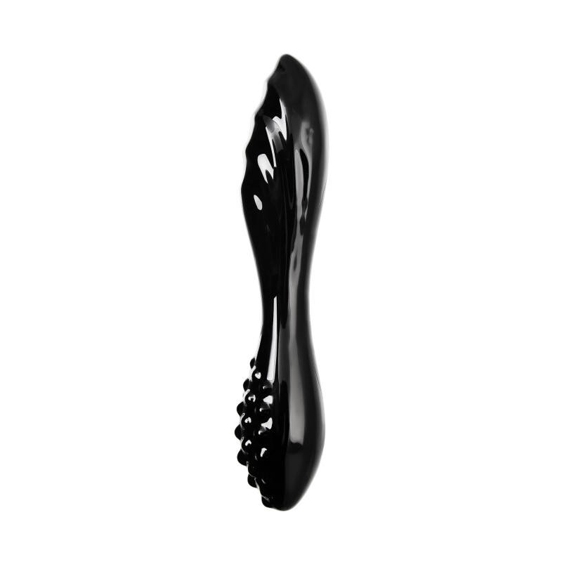 Двусторонний фаллоимитатор Satisfyer Dazzling Crystal 1, стекло, черный, 18,5 см