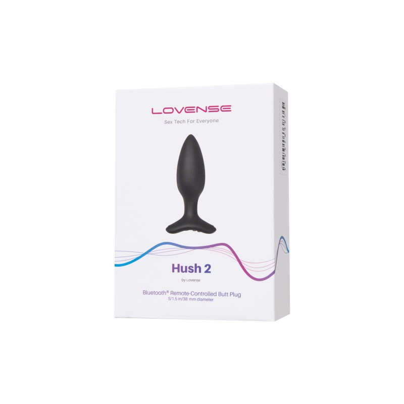 Анальная втулка LOVENSE Hush 2 (S), силикон, черная, 12,1 см