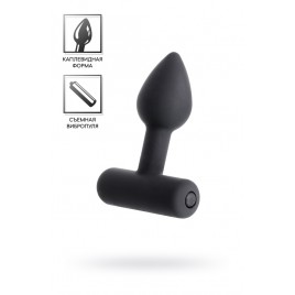 Анальная втулка Erotist SHAFT, силикон, черный, 6,9 см
