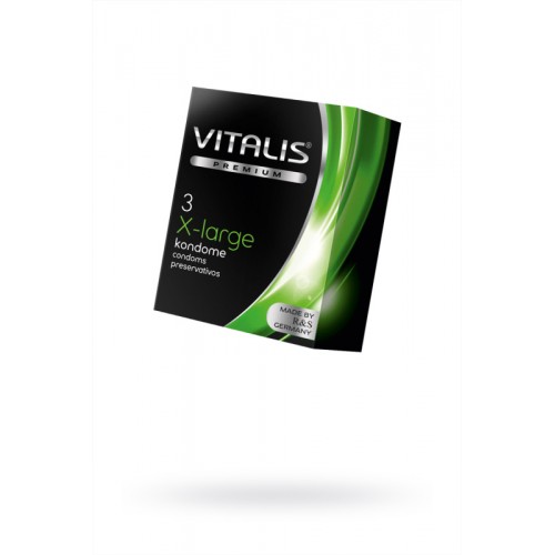 Изображение Vitalis, Германия Презервативы Vitalis, premium, увеличенного размера, 19 см, 5,7 см, 3 шт.