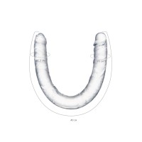 Фаллоимитатор двусторонний TOYFA Double Dildo, TPR, прозрачный, 40 см