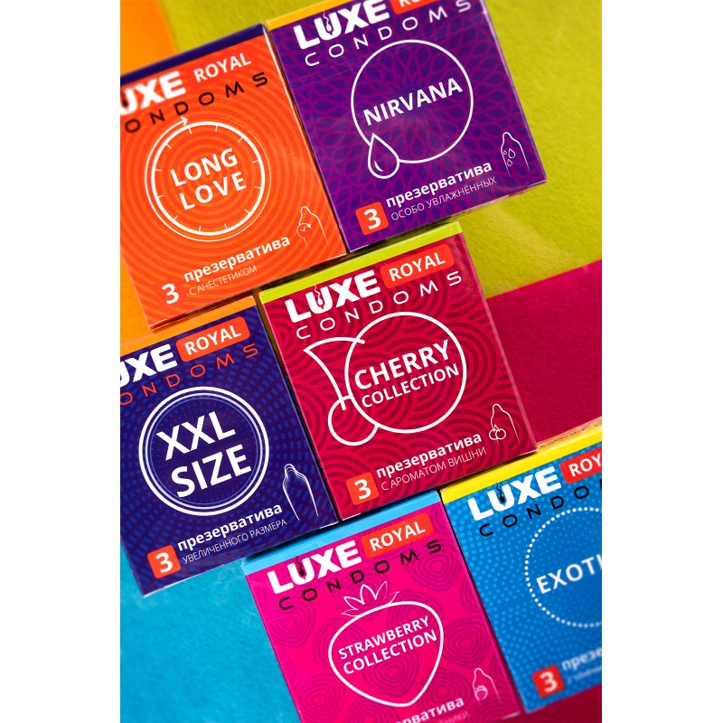 Презервативы Luxe, royal, long love, 18 см, 5,2 см, 3 шт.