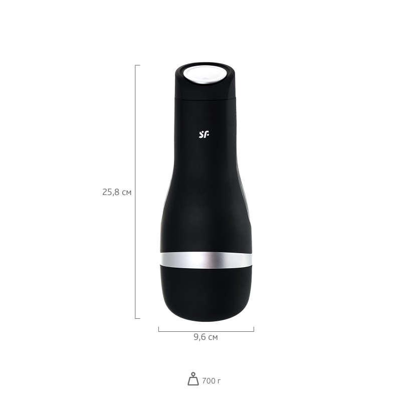 Мастурбатор нереалистичный Satisfyer Men Classic, TPE, серебристый, 25,4 см.