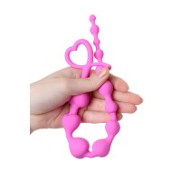 Анальная цепочка ToDo by Toyfa Long Sweety, силикон, розовая, 34 см, Ø 2,7 см