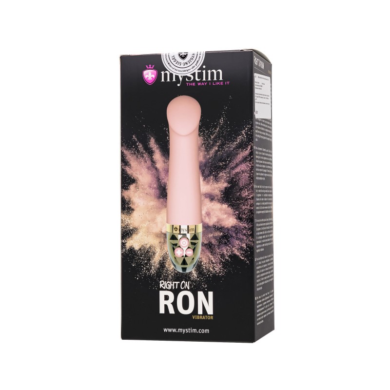 Вибратор Mystim Right on Ron силикон, розовый, 16,5 см