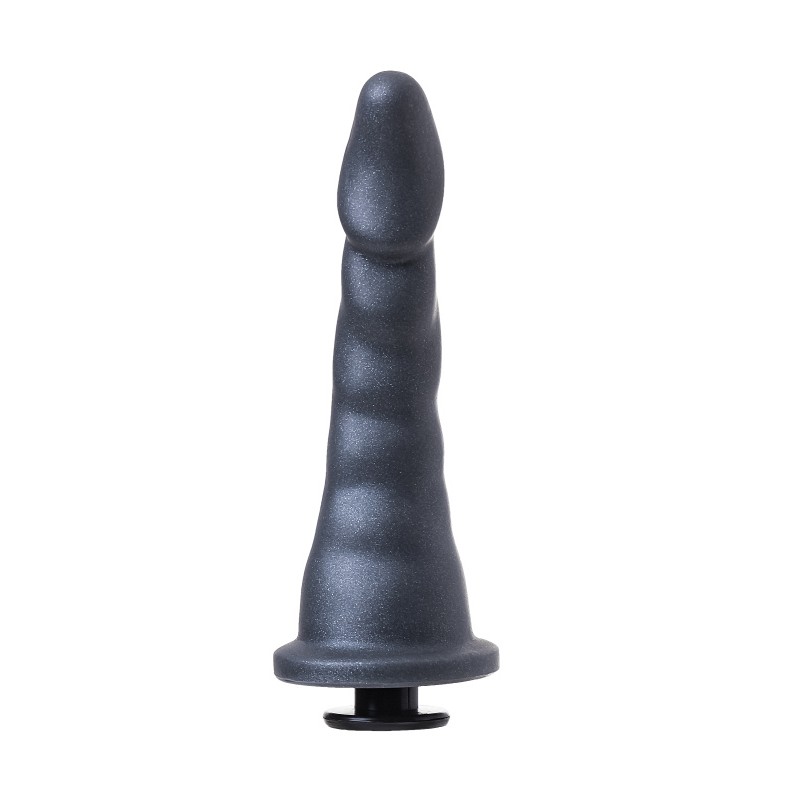 Насадка для страпона RealStick Strap-On Axel, PVC, тёмно-серый, 17,5 см