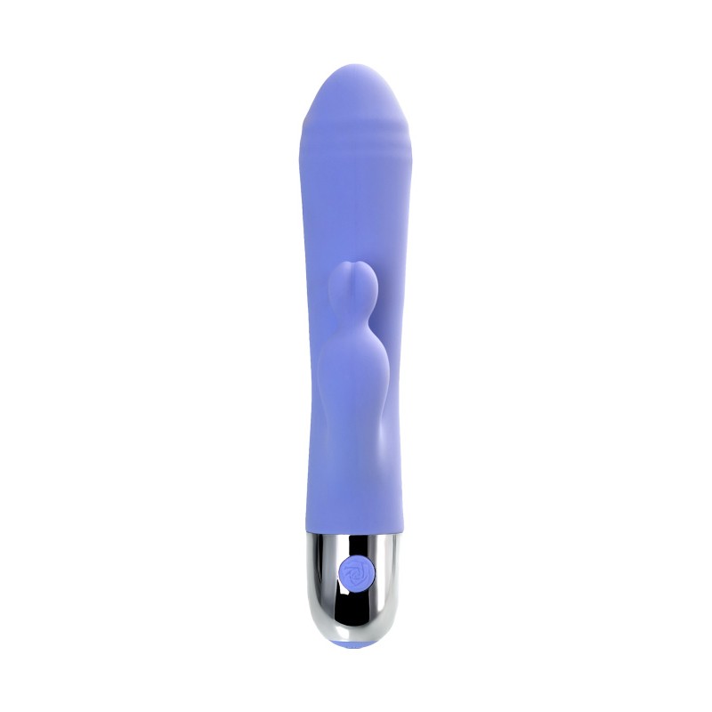 Вибратор с клиторальной стимуляцией Flovetta CROCUS, силикон, фиолетовый, 17,5 см