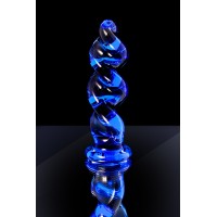 Анальная втулка Sexus Glass, стекло, синяя, 12 см, Ø 3,5 см