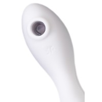 Вакуумный стимулятор клитора с вибрацией Satisfyer Curvy Trinity 5 Connect App, белый, 16,5 см