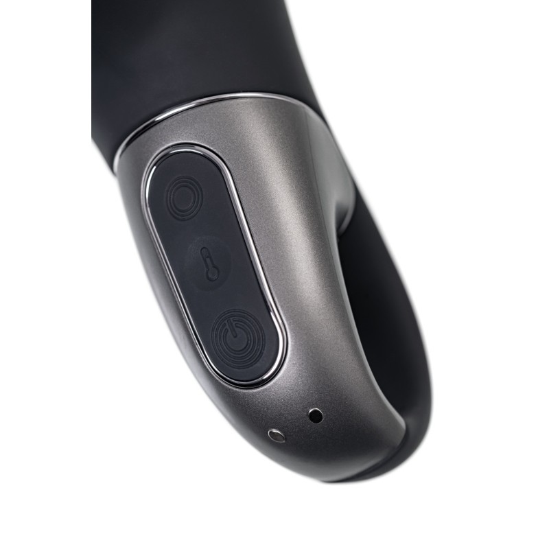 Вибростимулятор-унисекс с подогревом Satisfyer Heated Climax+ Connect App, черный, 20,7 см