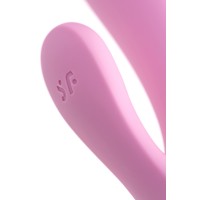 Нереалистичный вибратор Satisfyer Mono Flex Connect App, силикон, розовый, 20,4 см.