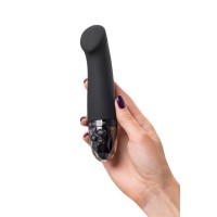 Вибратор Mystim Right on Ron с электростимуляцией, силикон, черный, 16,5 см