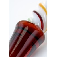 Двусторонний фаллоимитатор Sexus Glass, стекло, коричневый, 16 см