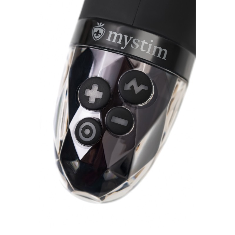 Вибратор Mystim Real Deal Neal с электростимуляцией, силикон, черный, 16,5 см