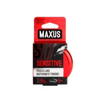 Презервативы Maxus Sensitive, ультратонкие, латекс, железный кейс, 3 шт.