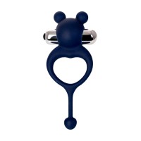 Виброкольцо с хвостиком JOS MICKEY, силикон, синий, 12,5 см