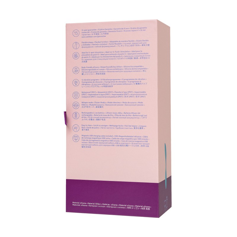 Стимулятор точки G с фиксацией формы Satisfyer G-Spot Flex 1, бирюзовый, 19,5 см