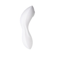 Вакуумный стимулятор клитора с вибрацией Satisfyer Curvy Trinity 5 Connect App, белый, 16,5 см