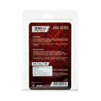 Анальная цепочка Black & Red by TOYFA, ПВХ, черная, 31 см, Ø 2,3 см