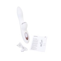 Вибратор Satisfyer Pro+ G-Spot, с вакуум-волновым стимулятором, силикон, белый, 22 см