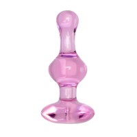 Анальная втулка Sexus Glass, стекло, розовая, 9,8 см