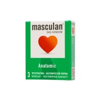 Презервативы masculan Anatomic №3, анатомической формы, 5,3 см, 18,5 см, 3 шт