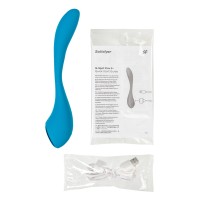 Стимулятор точки G с фиксацией формы Satisfyer G-Spot Flex 5 Connect App, голубой, 19,6 см