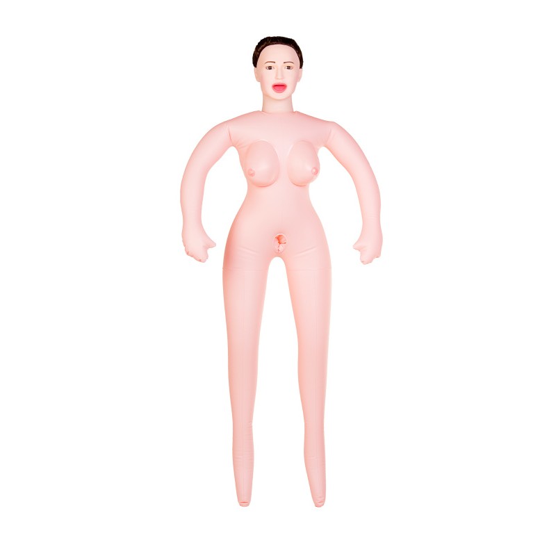 Кукла надувная Dolls-X by TOYFA Gabriella с реалистичной головой, брюнетка, с тремя отверстиями