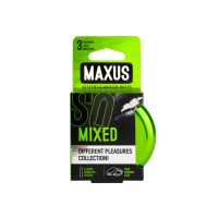 Презервативы Maxus Mixed, набор, латекс, железный кейс, 3 шт.