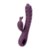 Вибратор с клиторальным стимулятором KOKOS SMON, силикон, фиолетовый, 23 см