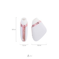 Вакуум-волновой стимулятор с вибрацией Satisfyer Love Triangle Connect App, силикон, белый, 8,8 см