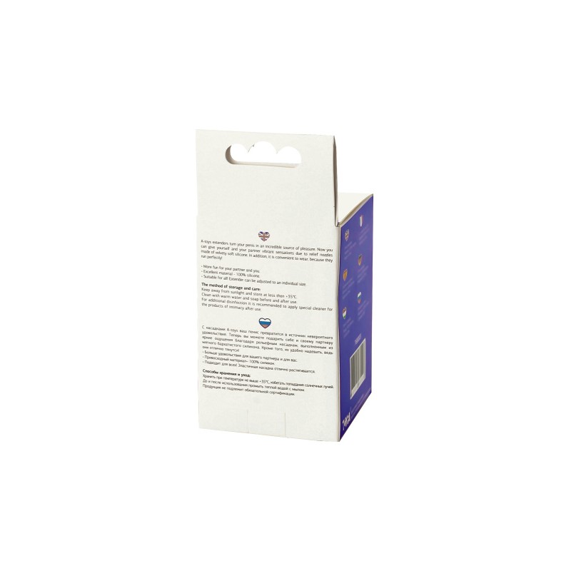 Насадка на пенис A-Toys by TOYFA, силикон, фиолетовый, 7,5 см
