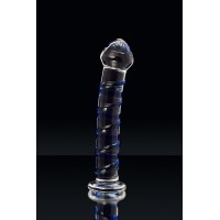 Нереалистичный фаллоимитатор Sexus Glass, стекло, прозрачный, 17 см