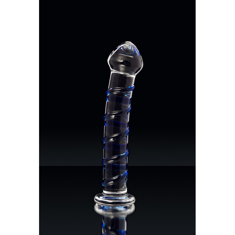 Нереалистичный фаллоимитатор Sexus Glass, стекло, прозрачный, 17 см