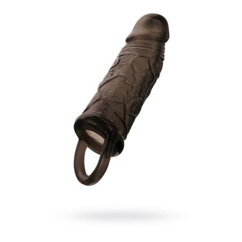 Насадка Toyfa XLover, для увеличения размера с кольцом, TPE, черная, 14,5 см