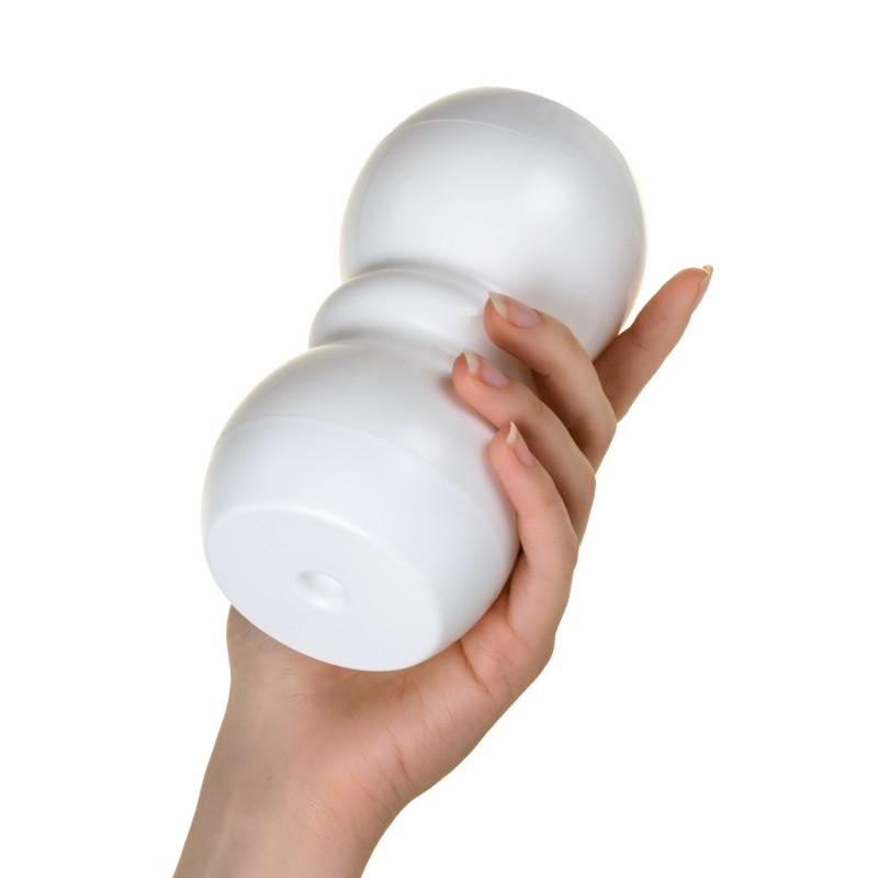 Мастурбатор нереалистичный MensMax Smart Doubble, TPE, желтый, 14,5 см