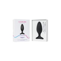 Анальная втулка LOVENSE Hush 2 (M), силикон, черная, 13,5 см