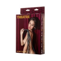 Плеть TOYFA Theatre кожаная черная, 67 см
