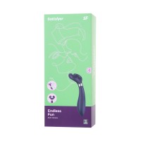 Многофункциональный стимулятор для пар Satisfyer Endless Fun, силикон, синий, 23,5 см.