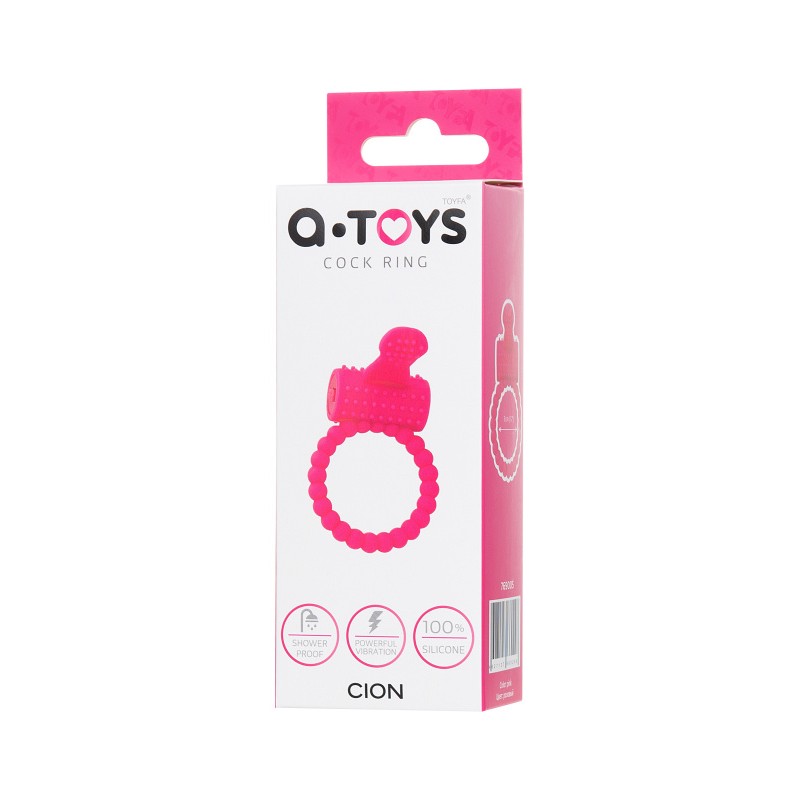 Эрекционное кольцо на пенис A-Toys by TOYFA Cion, силикон, розовый, Ø 3,5 см
