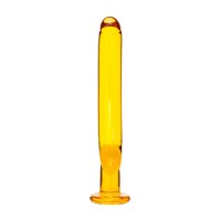 Нереалистичный фаллоимитатор Sexus Glass, стекло, желтый, 17,5 см