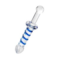 Двусторонний фаллоимитатор Sexus Glass, стекло, прозрачный, 22,5 см