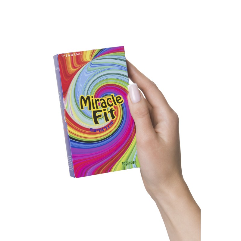 Презервативы Sagami, miracle fit, латекс, 18,5 см, 5,2 см, 10 шт.