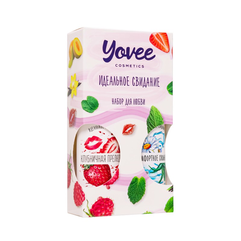 Набор гелей-смазок Yovee для любви (721003+721053), вкусовой (клубника) + увл (алоэ), 2х100 мл