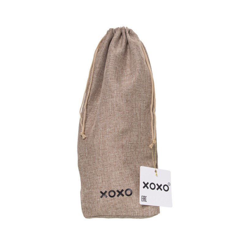 Мешочек XOXO, текстиль, коричневый, 39*23,5 см