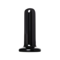 Стеклянный мини-вибратор Sexus Glass, стекло, черный, 10 см